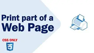 How to print part of web page with CSS only