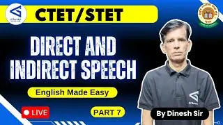L31 – Direct & Indirect Speech Part–07 | Teaching Exams English | #airGurukul | Dinesh Sir