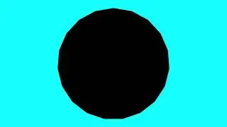 Black Enneadecagon Cyan Background Left To Right