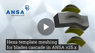 Hexa template meshing for blades cascade in ANSA v25.x