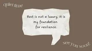 Quiet Time (10-minute Rest for Advocates to Prevent Burnout!)