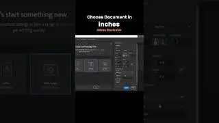 how to choose Adobe illustrator document in inches? #shorts #youtubeshorts #adobeillustrator