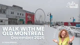 Walk With Me and Enjoy Snowy Old Montreal in December 2025 - non edited video