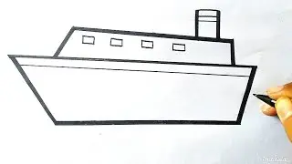 Menggambar Kapal | Perahu | Wow Cara nya Mudah Sekali dan Simpel