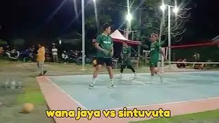 Open turnamen Ulujadi cap putaran ketiga 8 besar. Wana jaya vs Sintuvuta #sepaktakraw