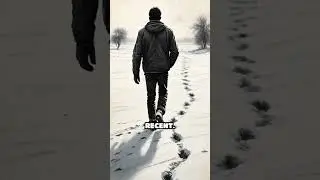 Frozen Lantern: Footprints in the Snow