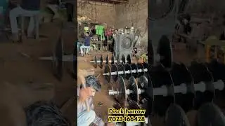 Disc harrow manufacturing / Shri Ganesh rawatsar Rajasthan #caltivation #harrow #discharrow