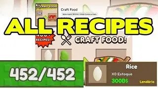 Todas as Receitas do Jogo Craft Food do Roblox + [UPD-5 Rice/Arroz]