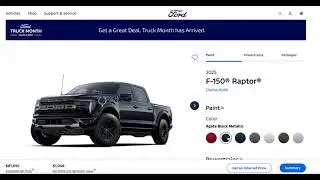 2025 Ford Raptor Color Options