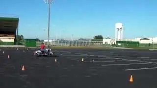 Learn how to turn your motorcycle,Offset cone weave 1st time