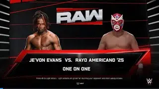 WWE 2K25 JeVon Evans Vs Rayo Americano RAW prediction