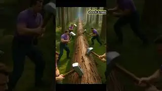 Giant Hand Found Inside Tree Log 😱 | Shocking Forest Rescue! #shorts  #shortsfeed #shorts