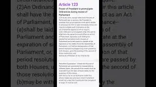 INDIAN POLITY-Article 123(1) in TAMIL @upsccselearners