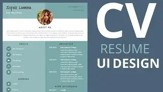 CV Resume UI Design Using HTML and CSS | #Resume #CV #curriculumvitae