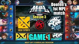 Game1 Bren Esports VS Evos PH | MPL PH S3 Regular Season