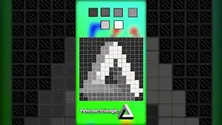 Penrose triangle in pixels with colors #shorts
