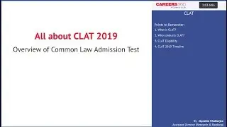 CLAT 2019 - An Introduction to Common Law Admission Test