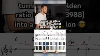 Turning the golden ratio into a composition. Each digit = interval in half steps #musictheory