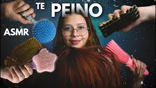 Asmr en ESPAÑOL -💆🏻‍♀️ TE PEINO mientras te DUERMES + Lluvia de fondo☔ - Vivalen ASMR