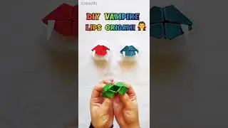 Vampire Lips origami 🧛 Easy Halloween paper craft ideas #halloween #origami #اوریگامی