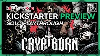 Cryptborn | Kickstarter Preview | Solo Playthrough | A Solo Souls-Like Roll And Write