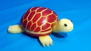 How To Make Purple Apple Tortoise | Fruit Carving