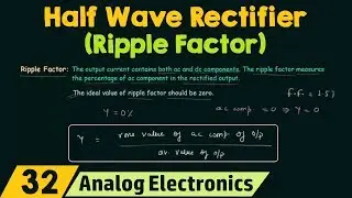 Half Wave Rectifier (Ripple Factor)