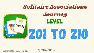 Solitaire Associations Journey Level 201&ndash;210 | Word Solitaire Puzzle Answers |  🧠✨