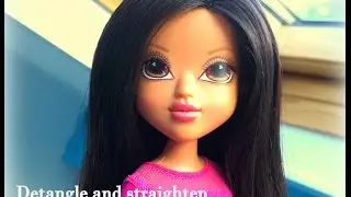 How to straighten synthetic doll hair