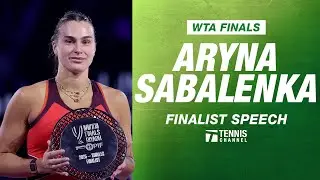 Aryna Sabalenka Finalist Speech | 2025 WTA Finals