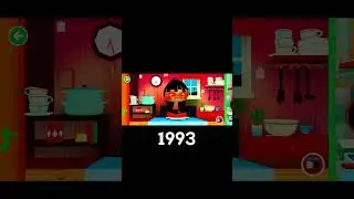 Toca kitchen through the years! #tocaboca #tocalifeworld #tocakitchen2 #throughtheyears