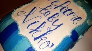Baby bottle cake