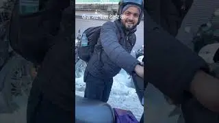 Don't take a bike Or scooty on rent in winter. #manali #snow #winter #blackice #scooty #twowheeler