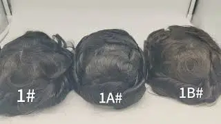 #1 vs #1A vs #1B Hair System Color Comparison | Jet Black vs Natural Black for Men