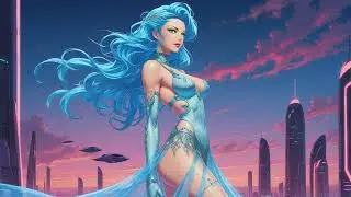 EMERALD - synthwave track [anime cyborg woman]