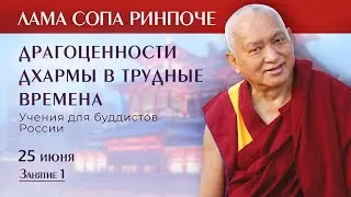 Лама Сопа Ринпоче. Драгоценности Дхармы в трудные времена. День 1