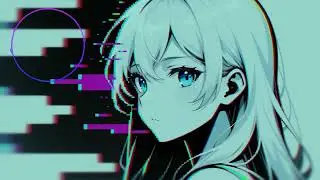 Dreamy Lo-Fi Guitar 🎶 Anime Girl Glitch Visualizer | Chill Beats