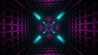 4K Pink & Cyan Neon Corners Tunnel Vj Loop Background | No Copyright Motion Loop Background Video 