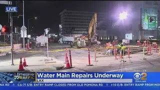 Water main break still snarling traffic near LAX