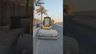 Brush Bobcut Road Cleaning#qatarroad #volvobobcut  #excavation #rollerwork #gulfcountry #brush