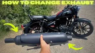 How to change exhaust of New-Gen classic reborn 350|| MiniPunjab on Classic 350 || The Classic Guy