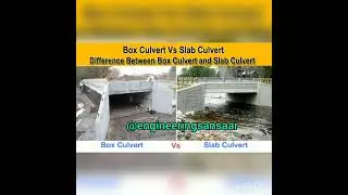 Difference between Box Culvert 📦 and Slab Culvert #engineering #building #trending #viral #shorts