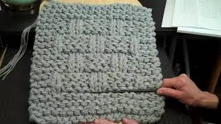 Lesson #65:  Basket Weave Knit Stitch for Stationary Rods