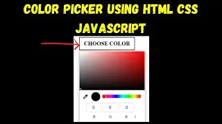 Color Picker Using HTML CSS JavaScript