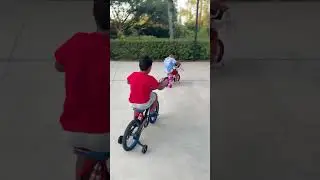 Adopted twin and son race then this happens #shorts