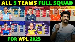 WPL 2025 : All 5 teams squad after WPL 2025 Mini Auction | RCB | Mumbai Indians