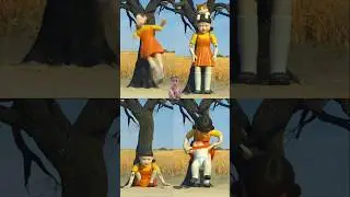 Cute Squid Game Doll Ruined by🐈 #SquidGameParody #squidgamechallenge #squidgame #viralvideo #shorts