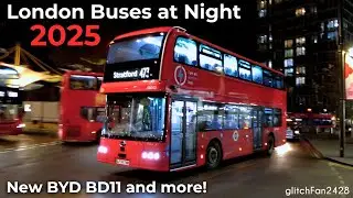 Night London Bus Spotting Action, England 2025