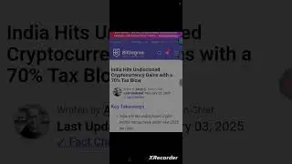 70% Tax on undisclosed crypto income ? ll India's crypto rules 2025  ll Crypto news