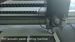 How to cut and groove PET acoustic panel by a cnc knife cutting machine?